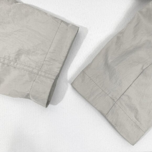 KARL LAGERFELD WOMEN'S GREY SILVER HOODED WIND COAT - XL - Picture 11 of 14